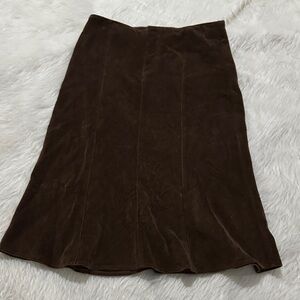 Elegant Brown A-Line Women's Skirt